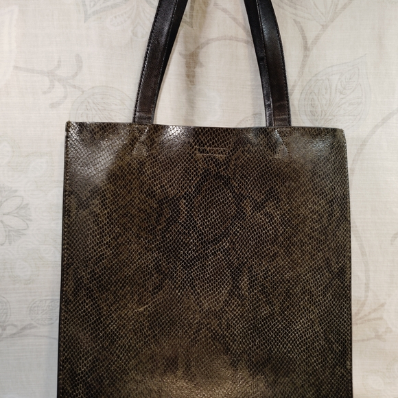 Banana Republic Handbags - Banana Republic Black Snake Print Tote